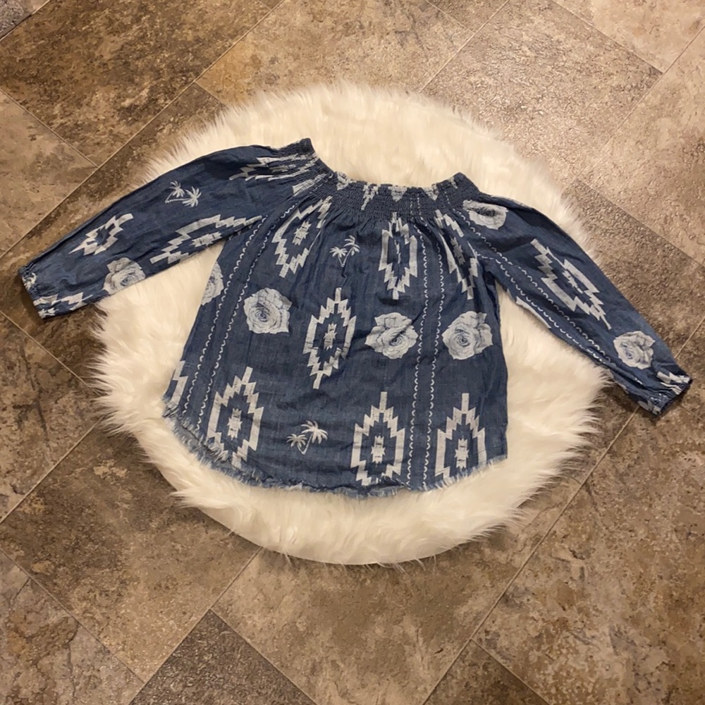 Mac and Me off the shoulder denim top XS